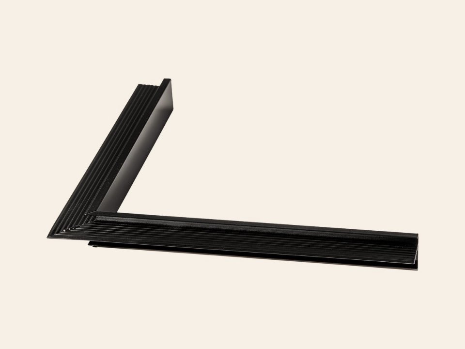 Aluminium daktrim binnenhoek RAL9005 4,5 × 4,5 × 50 cm