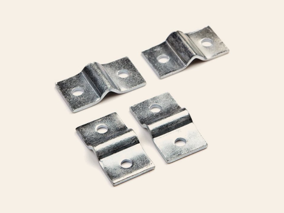 Gaasbevestiging gegalvaniseerd set voor 4 stuks excl. schroeven
