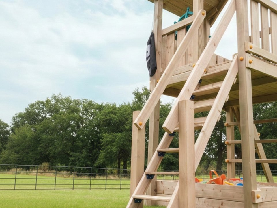 Aanbouwtrap speeltoestel Steps, geschaafd