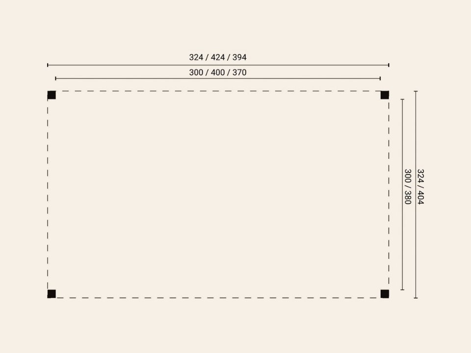Red Class Wood pergola 324 × 324 cm