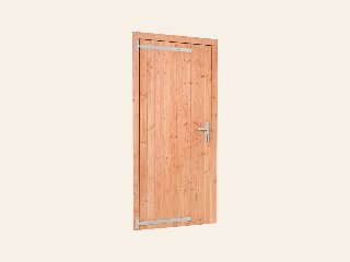 Red Class Wood enkele dichte deur, LD Enkele deur B1000 x H2050 mm buitenmaat (rvs / verzinkt beslagset)