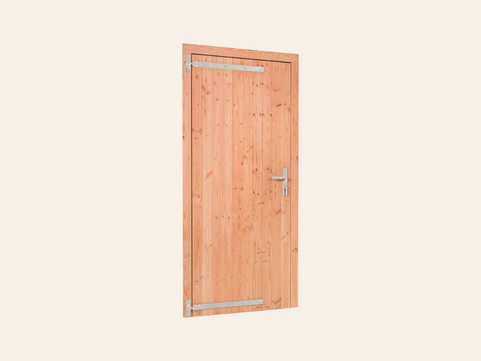 Red Class Wood enkele dichte deur, LD Enkele deur B1000 x H2050 mm buitenmaat (rvs / verzinkt beslagset)