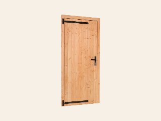 Douglas enkele dichte deur B1000xH2050mm buitenmaat, linksdraaiend