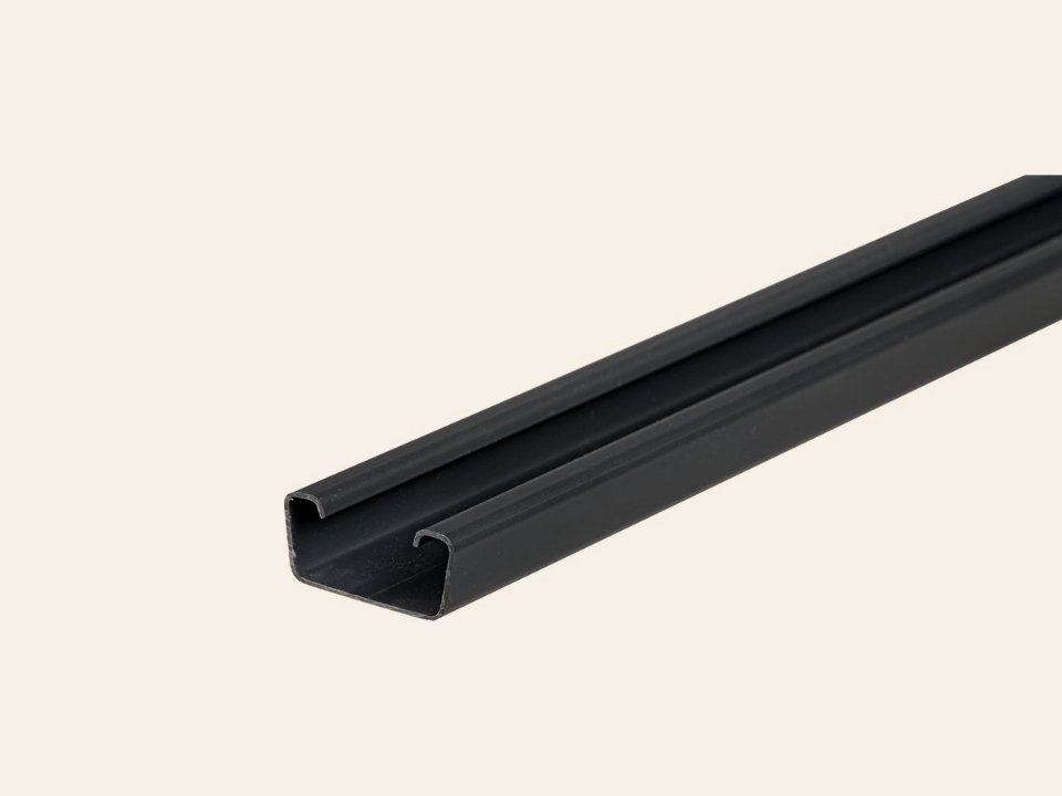 Klemprofiel PVC antraciet 1800mm t.b.v. beton sleufpaal