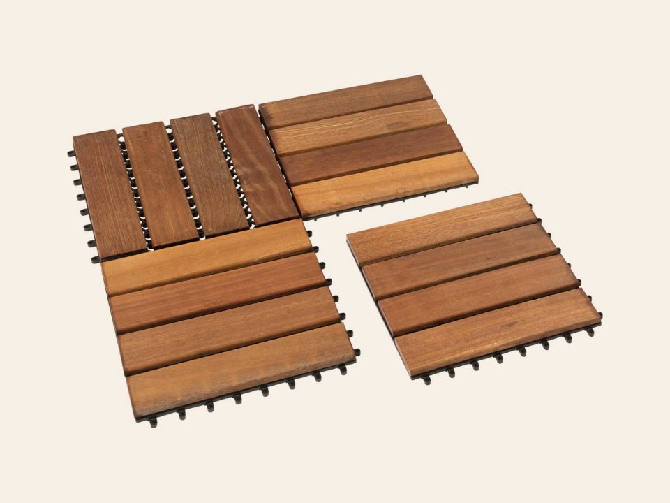 Tuintegel hardhout Bangkirai Siantar 30 × 30 cm
