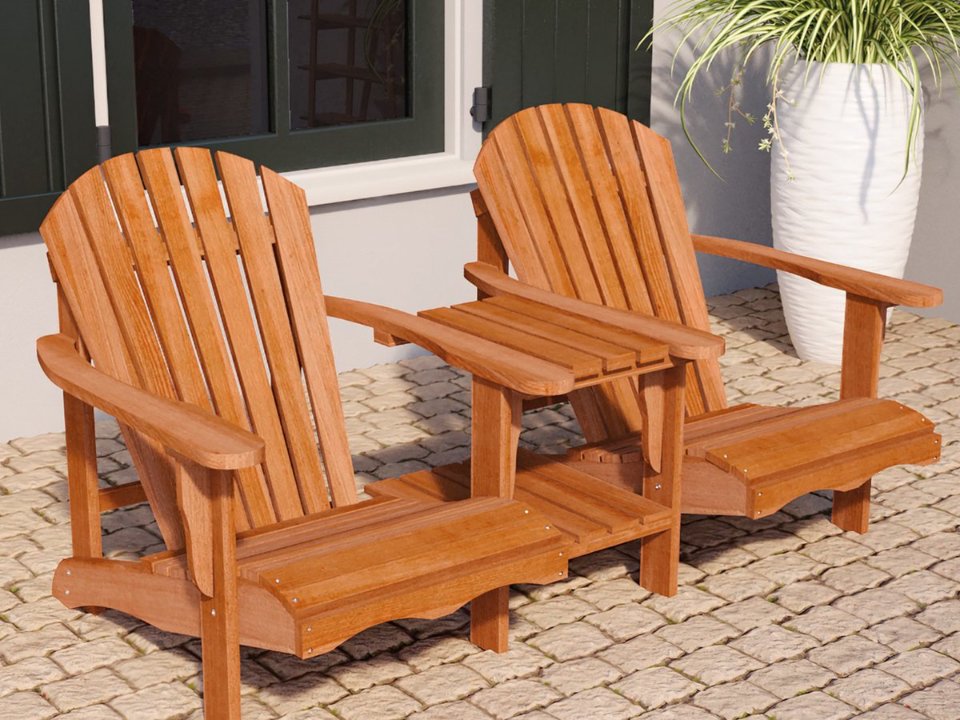 Hardhouten loveseat Relax