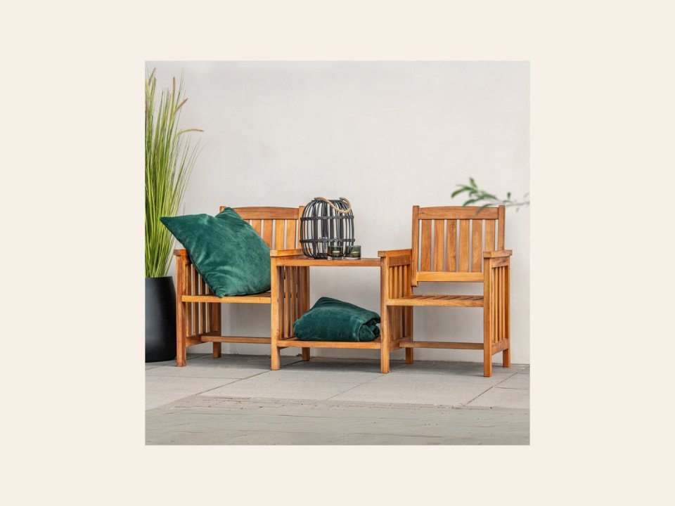 Hardhouten loveseat Premium