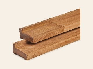 Bangkirai hardhout afwateringsbalk 4,5 × 9,0 × 300 cm kunstmatig gedroogd, geschaafd