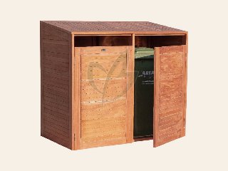 Containerberging dubbel, hardhout