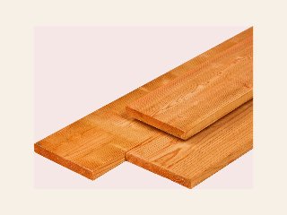 Red Class Wood douglas plank 1,6 × 14,0 × 400 cm, gedroogd, geïmpregneerd, geschaafd, 4 ronde hoeken