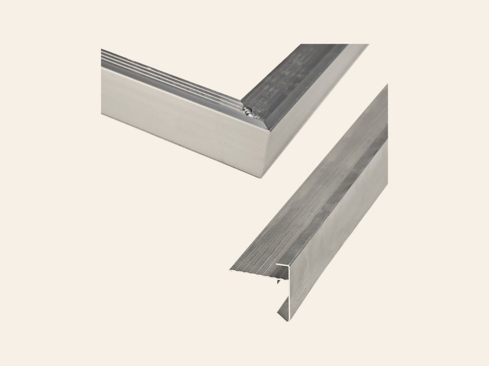 Aluminium daktrim - set 04 - 5x recht 4x hoek 9x klang