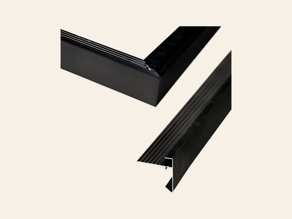 Aluminium daktrim zwart t.b.v. Brammelo