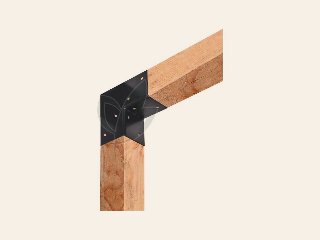 Paalverbinder 2-weg hoek model