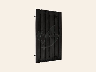 Tuindeur Privacy Zwart 100 x 195 cm zwart Geschaafd