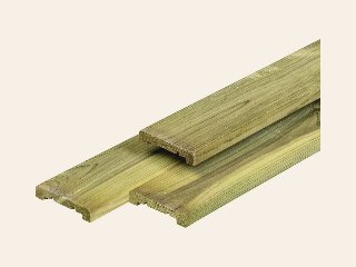 Grenen afdekkap 1,7 × 8,8 × 183 cm, groen geïmpregneerd, geschaafd