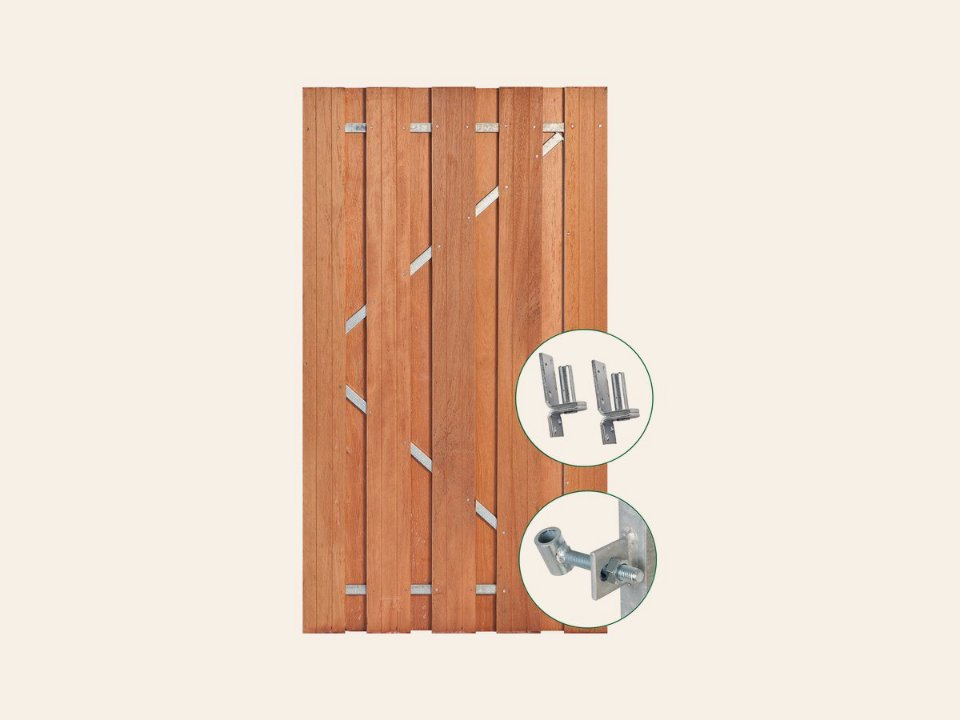 Tuindeur Solide hardhout 180 × 100 cm