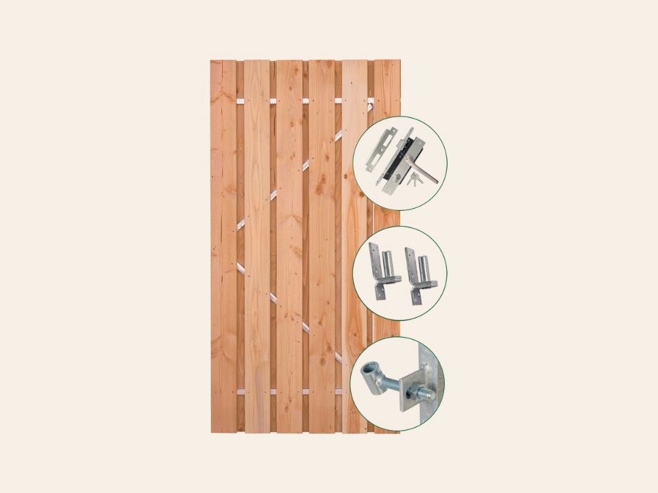 Tuindeur Privacy douglas 90 cm