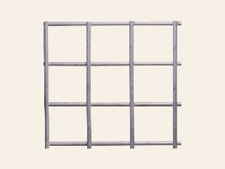 Gaaselement vuurverzinkt maaswijdte 7,5 × 7,5 cm, draaddikte 3,8 mm H173 x B53 cm