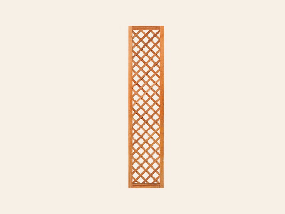 Trellis met lijst, diagonale lamellen hardhout kunstmatig gedroogd