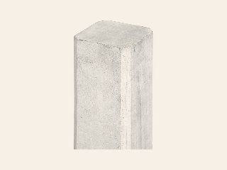 Berton betonpoer 10,0 × 10,0 × 93,0 cm, wit/grijs, zonder HWA