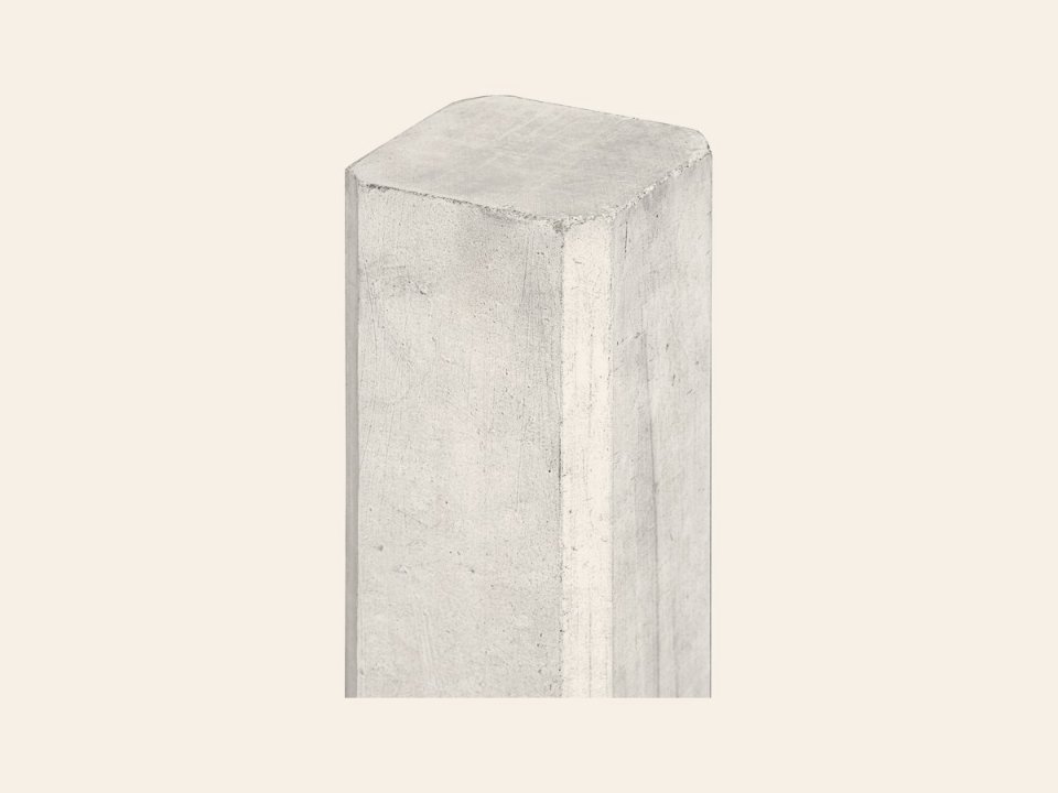 Berton betonpoer 10,0 × 10,0 × 93,0 cm, wit/grijs, zonder HWA