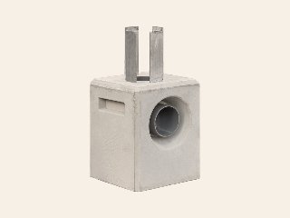 Berton Betonpoer 20,0 × 20,0 × 37,0 cm, wit, met HWA
