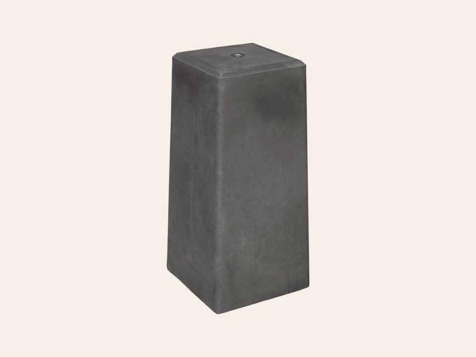 Berton betonpoer (23,0 × 23,0) > (20,0 × 20,0) x 50,0 cm, antraciet, M20-bus, XL