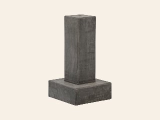 Berton betonpoer (28,0 × 28,0) > (14,0 × 14,0) x 50,0 cm, antraciet, M16-bus, blokpoer