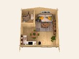 Blokhut Toilet/Shower Kit xxxl, 70 mm, onbehandeld, foto 4