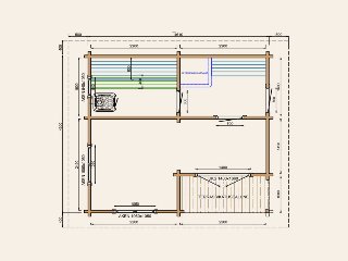Sauna huis Tanhua, 70 mm, onbehandeld