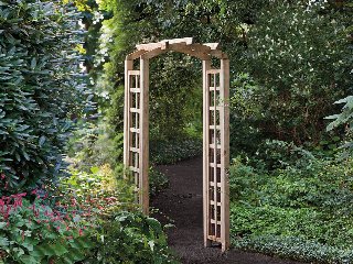 Pergolaset Holm, getoogd, groen geïmpregneerd grenen, B90 × D50 × H214 cm