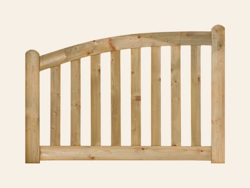 Toegangspoort de Luxe grenen groen geïmpregneerd 80>100 × 150 × 4 cm