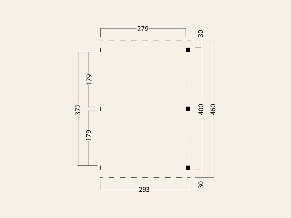 Kapschuur Billund XL, Uitbreidingset Red Class Wood 300 × 460 cm