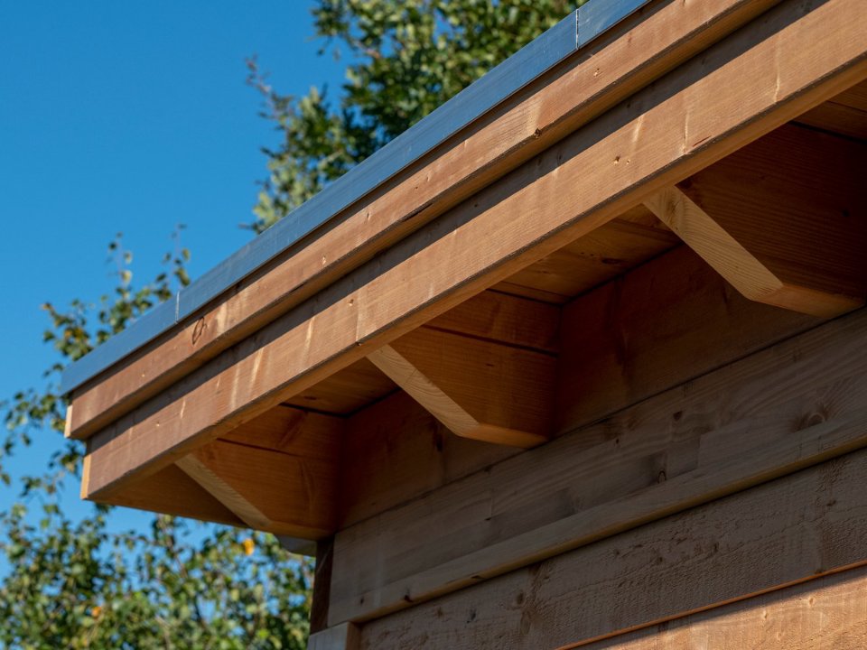 Platdak verblijf Odense XXL Uitbreidingset Red Class Wood 300 × 460 cm excl. EPDM