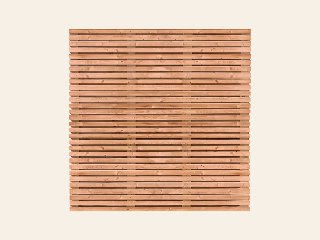 Tuinscherm Fez, Red Class Wood geïmpregneerd vuren, RVS-geschroefd, dubbelzijdig bekleed, 63-planks (59+4) 180 × 180 cm