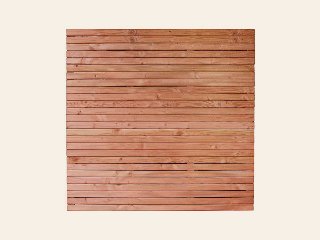 Rhombusscherm Nador, Red Class Wood geïmpregneerd vuren, RVS-geschroefd, enkelzijdig bekleed, 30-planks (26+4) 180 × 180 cm