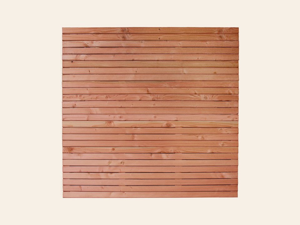 Rhombusscherm Nador, Red Class Wood geïmpregneerd vuren, RVS-geschroefd, enkelzijdig bekleed, 30-planks (26+4) 180 × 180 cm