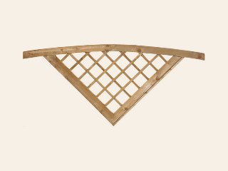 Inzet V-kader grenen groen geïmpregneerd voor toog 16 mm tuinscherm B160 x H80 cm