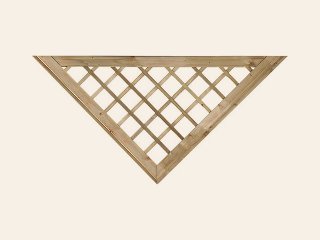 Inzet V-kader grenen groen geïmpregneerd voor recht 16 mm tuinscherm B160 x H80 cm