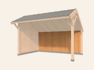 Verticale Wand Wisselsponning Type H Red Class Wood 400 × 120 cm