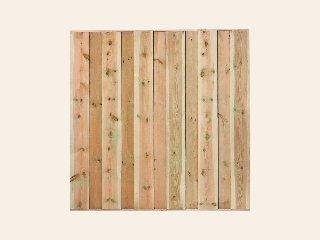Tuinscherm Twente, groen geïmpregneerd grenen, RVS-geschroefd, 11-planks 180 × 180 cm