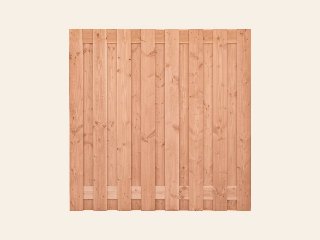 Tuinscherm Zillertal, douglas, RVS-geschroefd, 17-planks (15+2) 180 × 180 cm