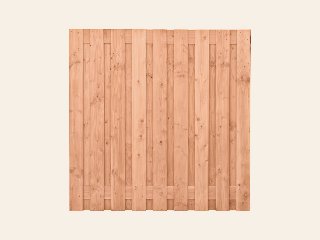 Tuinscherm Salzburg, douglas, RVS-geschroefd, 19-planks (17+2) 180 × 180 cm