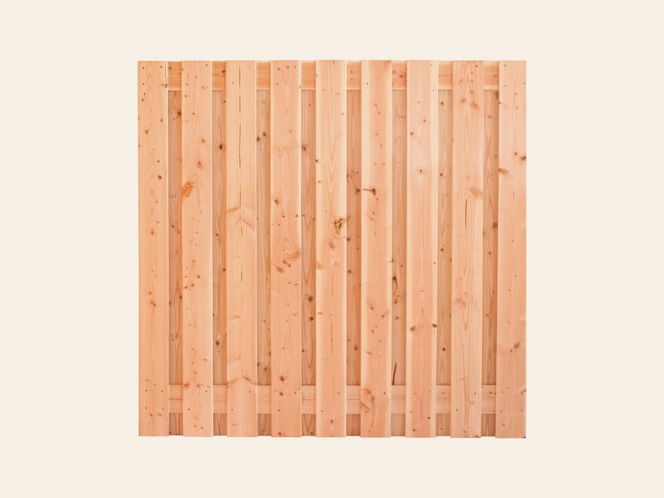 Tuinscherm Innsbruck, douglas, RVS-geschroefd, 19-planks (17+2) 180 × 180 cm