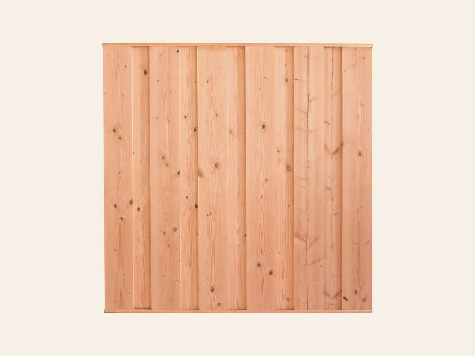 Tuinscherm Saarland, douglas, RVS-geschroefd, 11-planks 180 × 180 cm