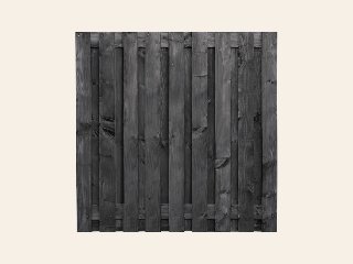 Tuinscherm Karin, zwart geïmpregneerd douglas, RVS-geschroefd, 19-planks (17+2) 180 × 180 cm