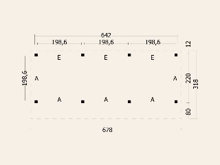 Bergen L Type 5 douglas gedroogd potdekselplank blank