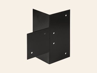 Pergola Verlenging zwart voor 15 × 15 cm palen - Per stuk