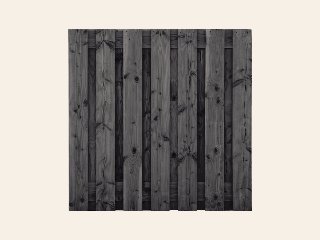Tuinscherm Wolfsburg, zwart geïmpregneerd douglas, RVS-geschroefd, 15-planks (13+2) 180 × 180 cm