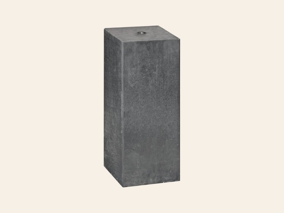Berton betonpoer 20,0 × 20,0 × 50,0 cm, antraciet, M20-bus, kleine velling